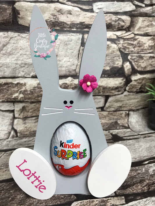 Personalised Easter Bunny Kinder/Cream Egg Holder