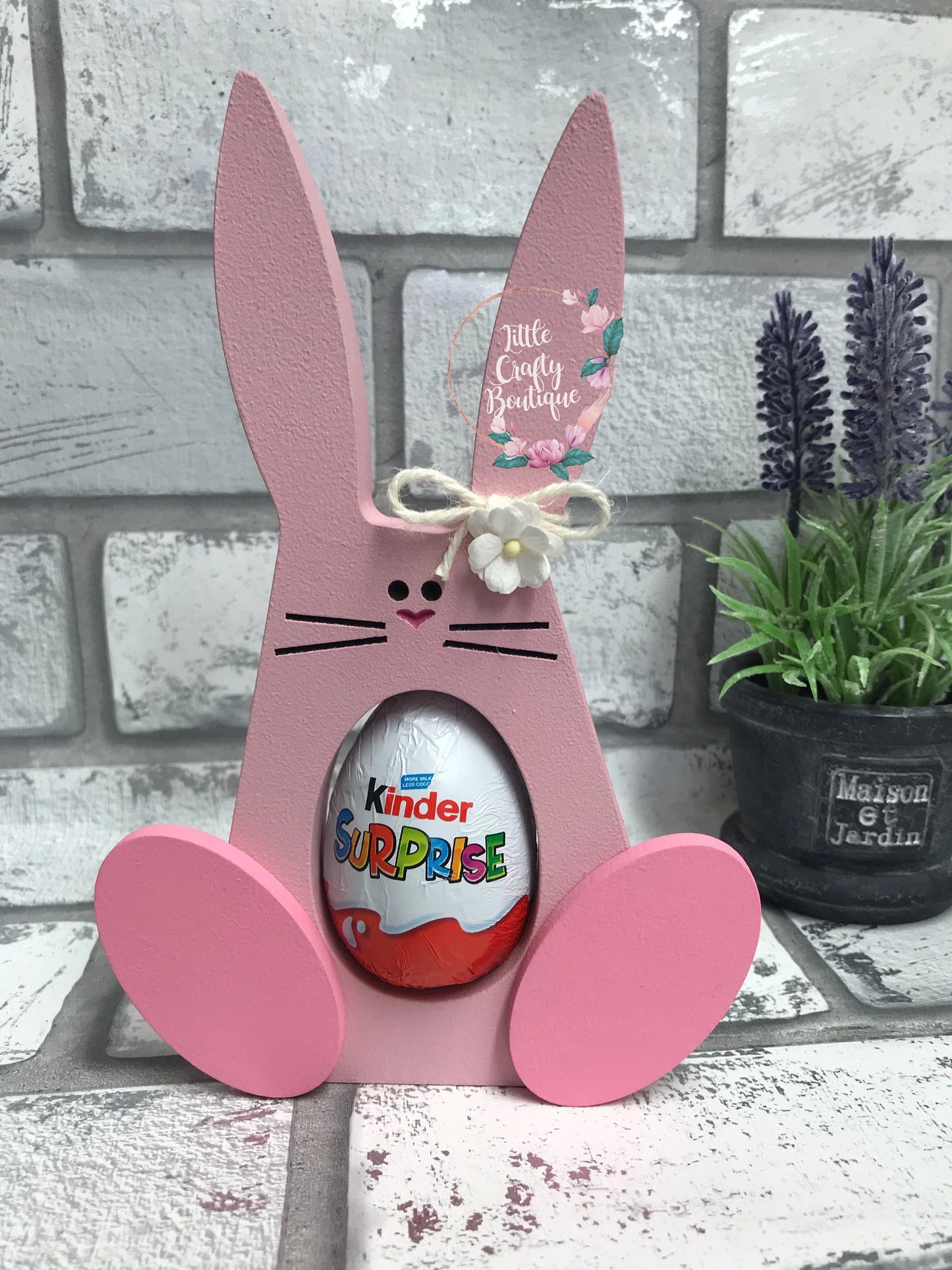 Personalised Easter Bunny Kinder/Cream Egg Holder