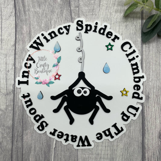 Incy wincy spider plaque