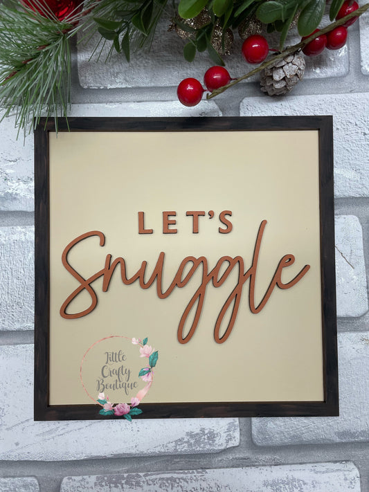 Let’s Snuggle plaque