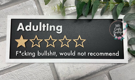 Adulting Plaque