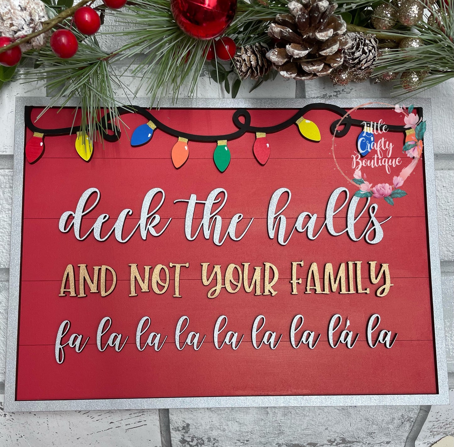 Deck the halls plaque