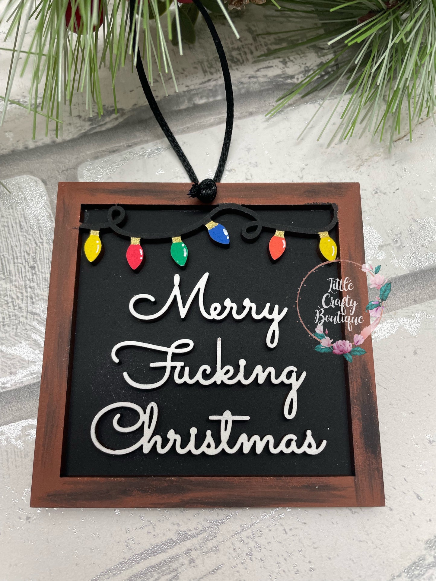 Mini Merry Fucking Christmas plaque