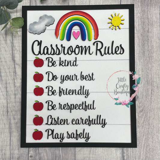 Classroom Rules Plaque