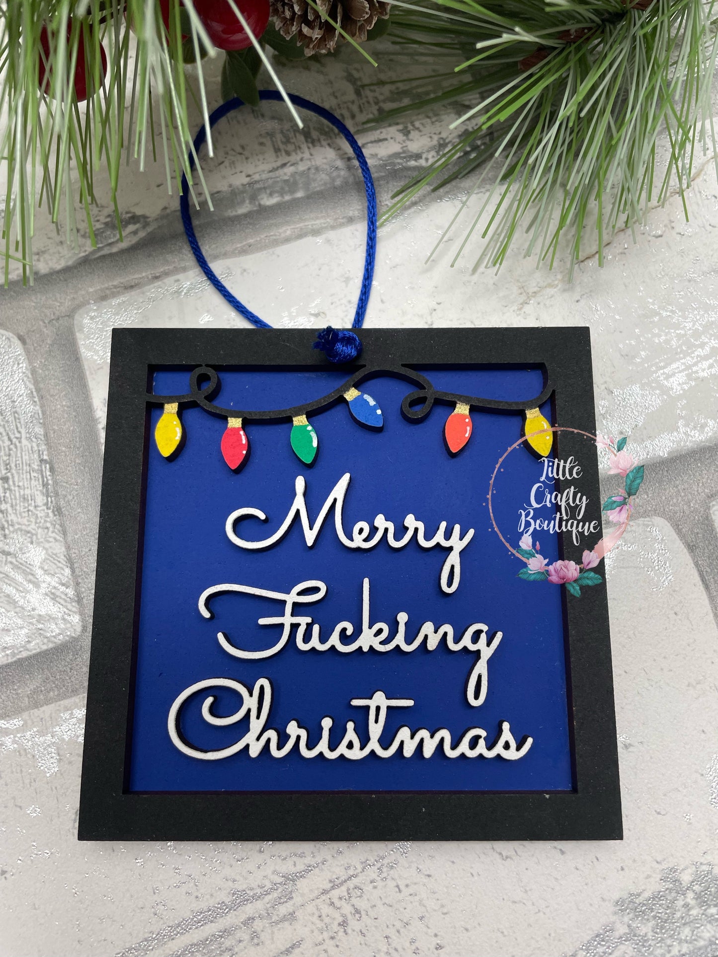 Mini Merry Fucking Christmas plaque