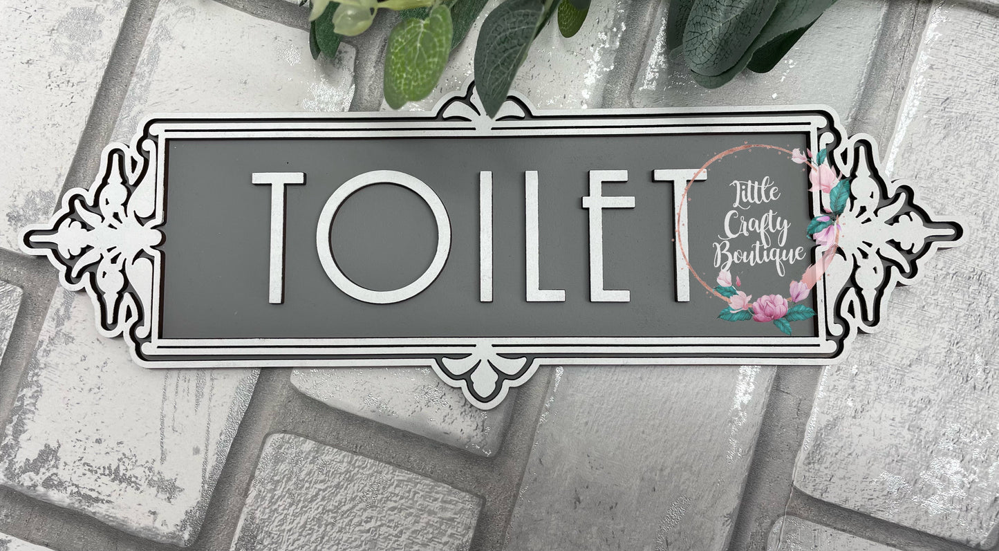 Toilet plaque