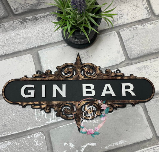 Gin Bar plaque