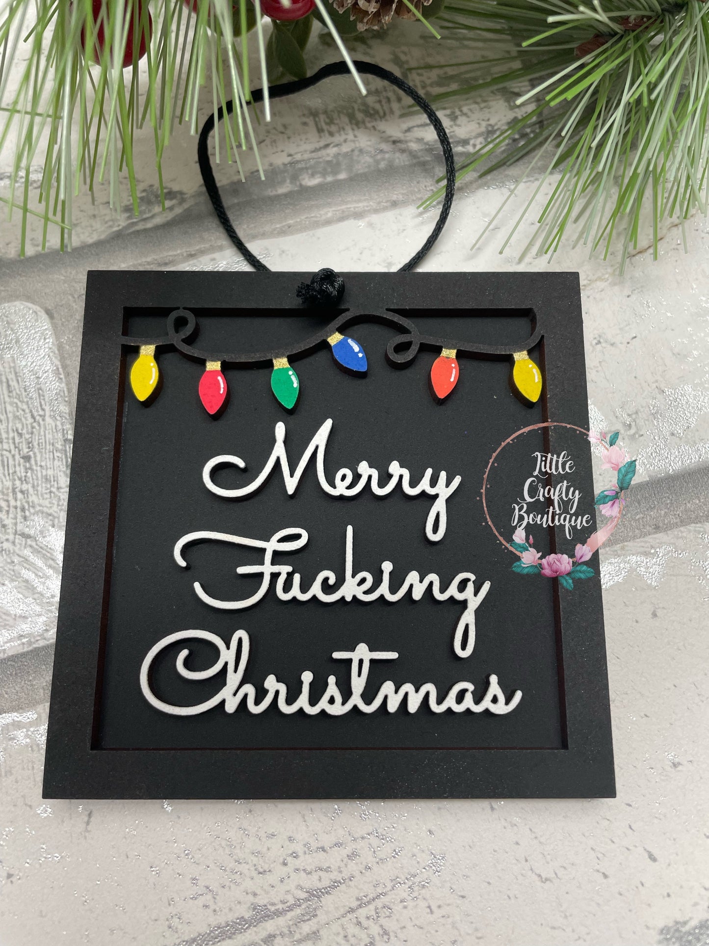 Mini Merry Fucking Christmas plaque