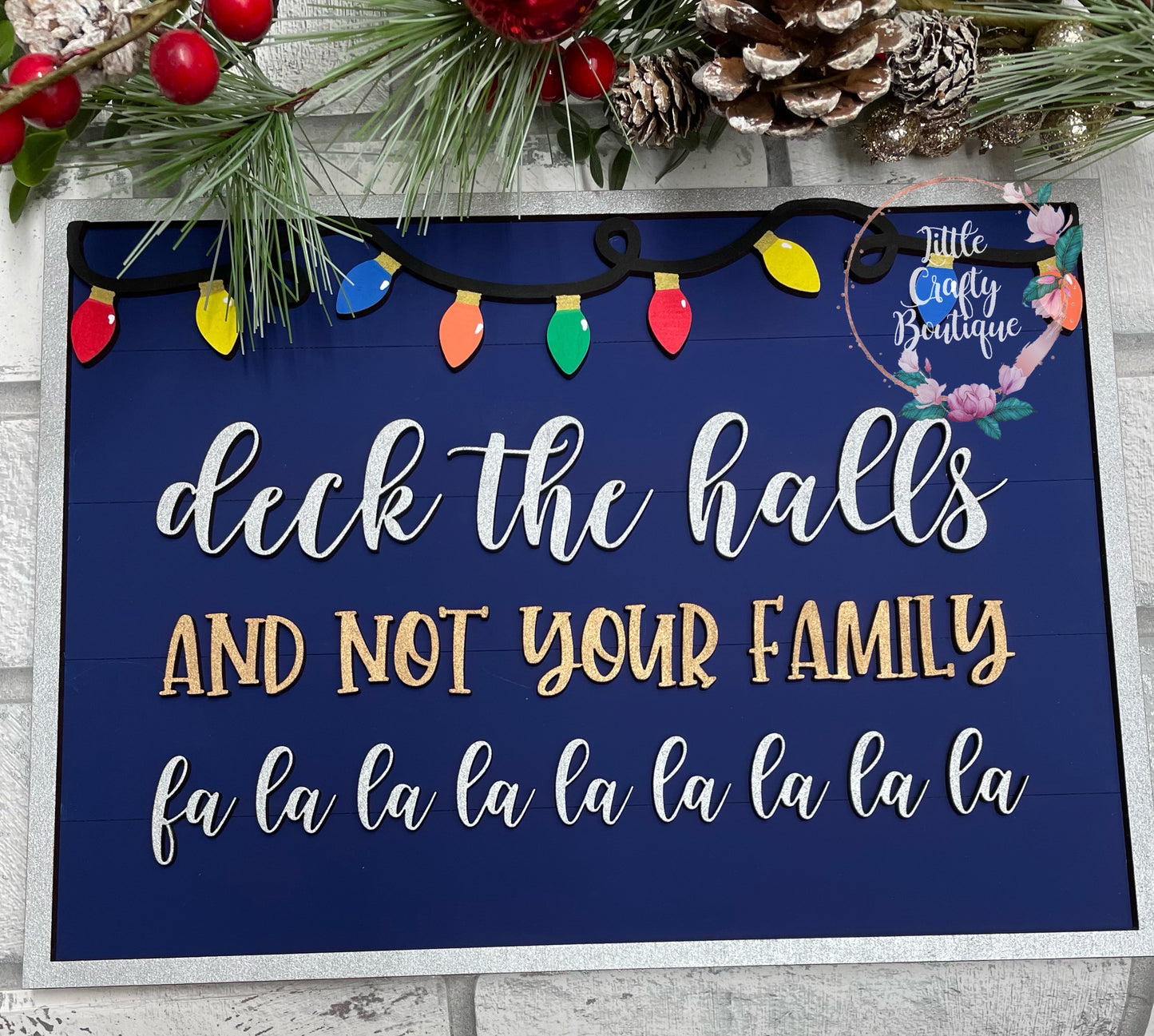 Deck the halls plaque