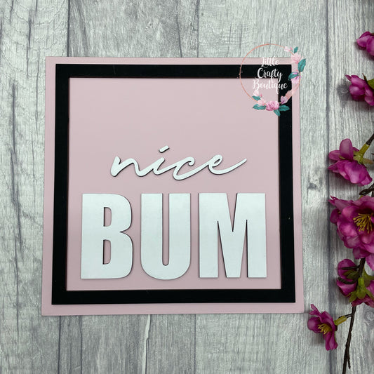 Nice Bum plaque/sign