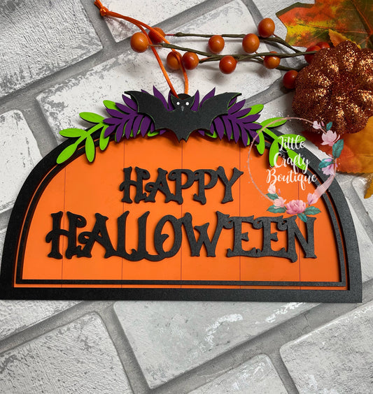 Happy Halloween plaque