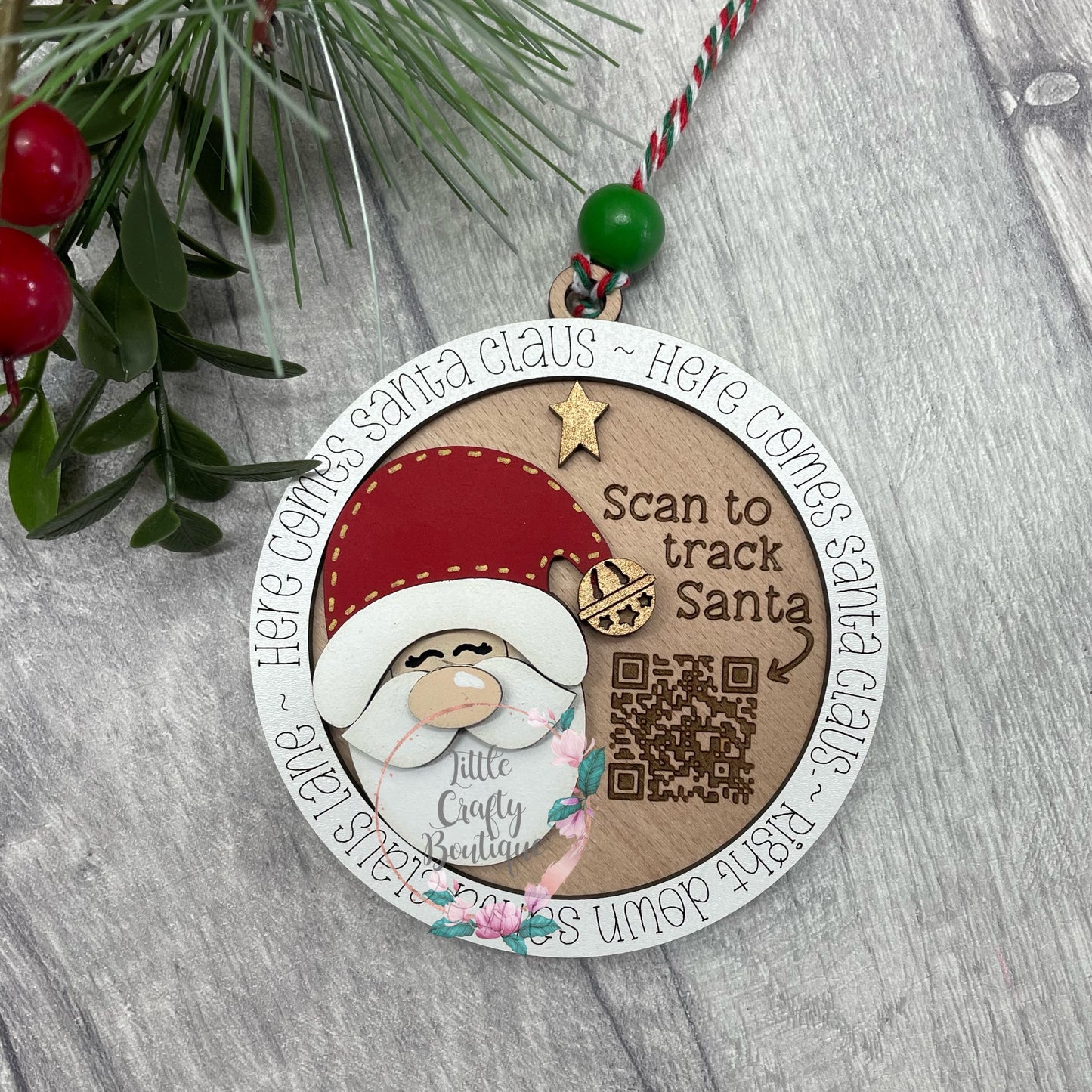 Santa tracker bauble