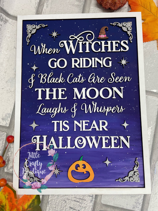 When witches go riding plaque