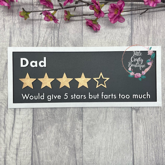 Dad star plaque