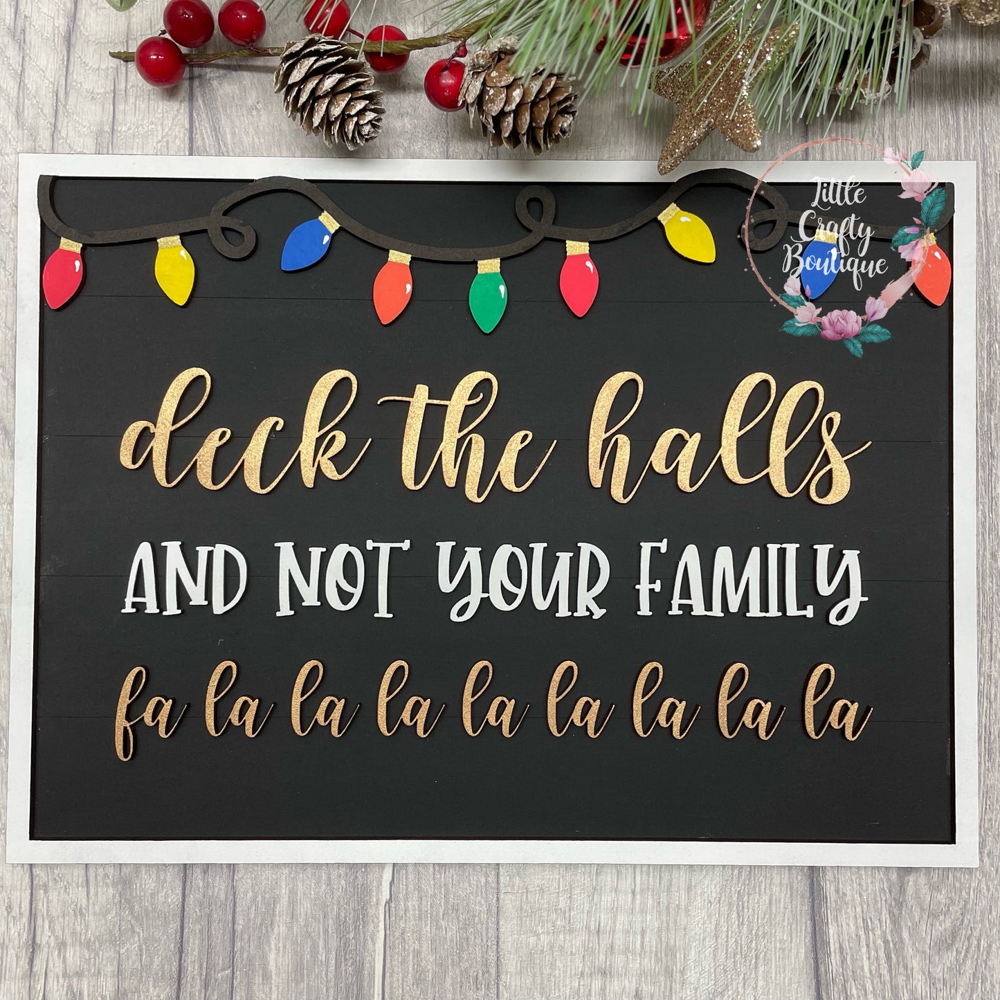 Deck the halls plaque